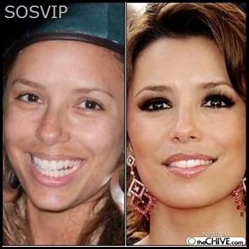 Antes e depois.... Maquiagem é tudo! Não existe mulher feia!